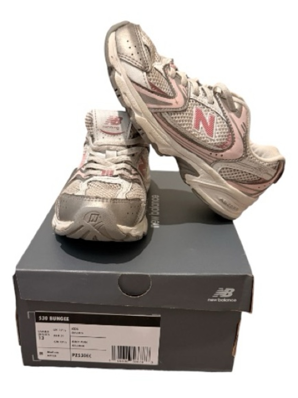 New Balance Kids Sneakers in Light Pink and Beige